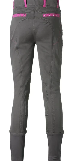 P3-Wear Rijbroek Kids Grijs&Roze - Ruiterkleding
