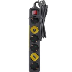 Q-Link Stekkerdoos 6v Schakelaar - Elektra - 1.5 m Zwart