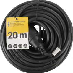 Q-Link Verlengsnoer Randaarde Ip44 Neo 3x1 - Electra - 20 m Zwart