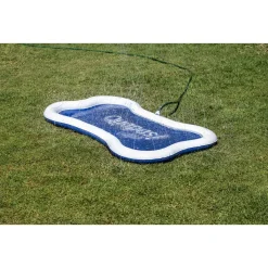 Quapas! Dog Sprinkle Mat - Watermat - 140x90 cm Blauw Wit