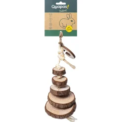 Quapas! Rodent Toy Disc Dangler - Speelgoed - 7x7x22 cm per stuk
