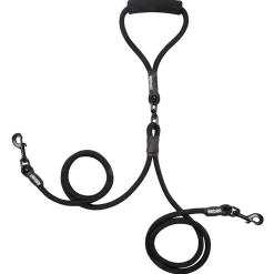 Rebelpetz Duo Looplijn - Hondenriem - 140 cm Zwart Large