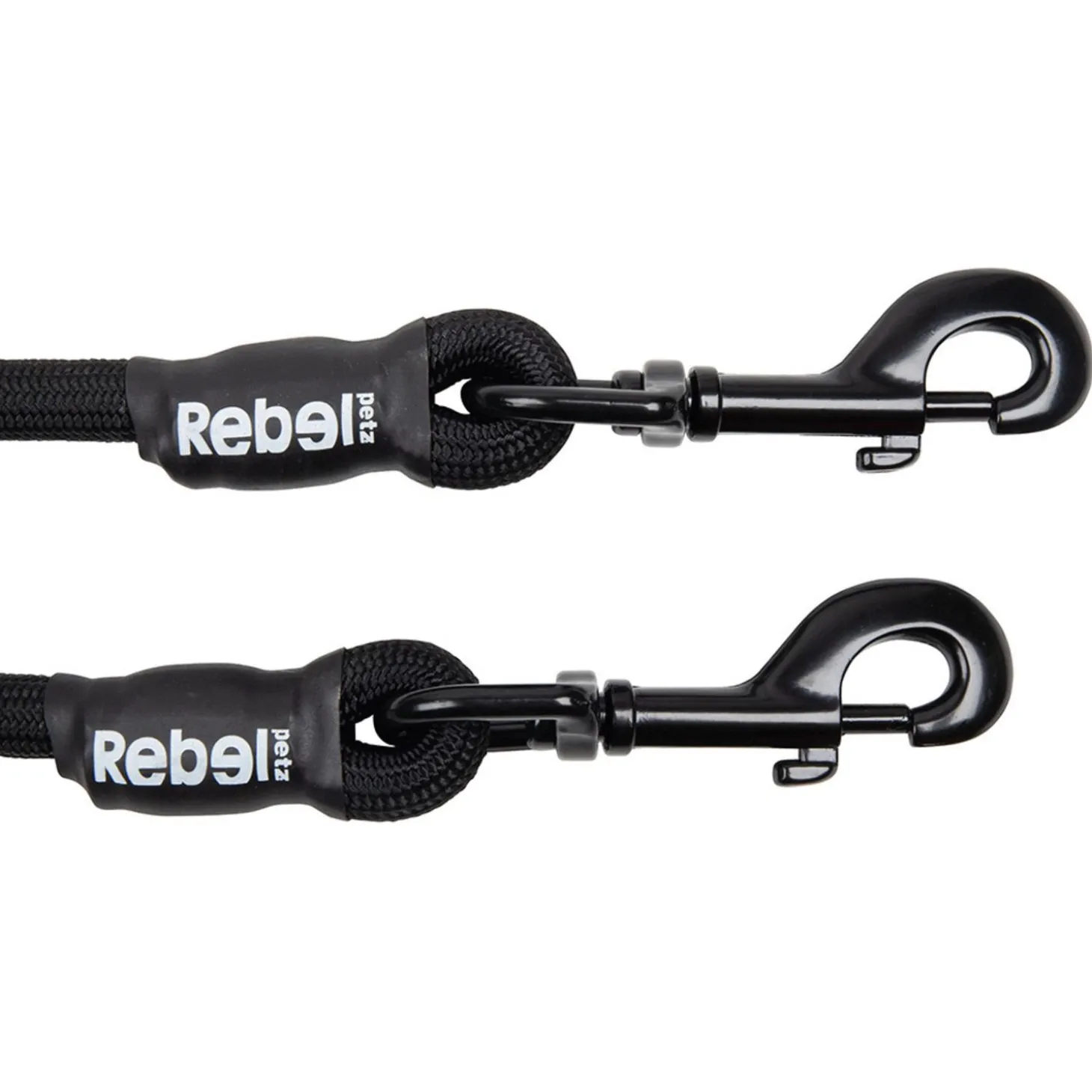 Rebelpetz Duo Looplijn - Hondenriem - 140 cm Zwart Large