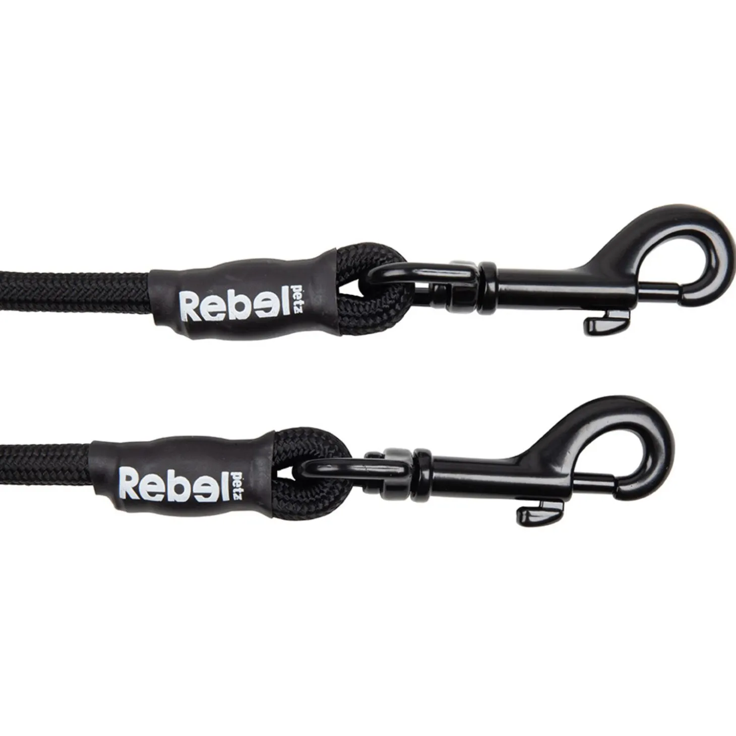 Rebelpetz Duo Looplijn - Hondenriem - 140 cm Zwart Small