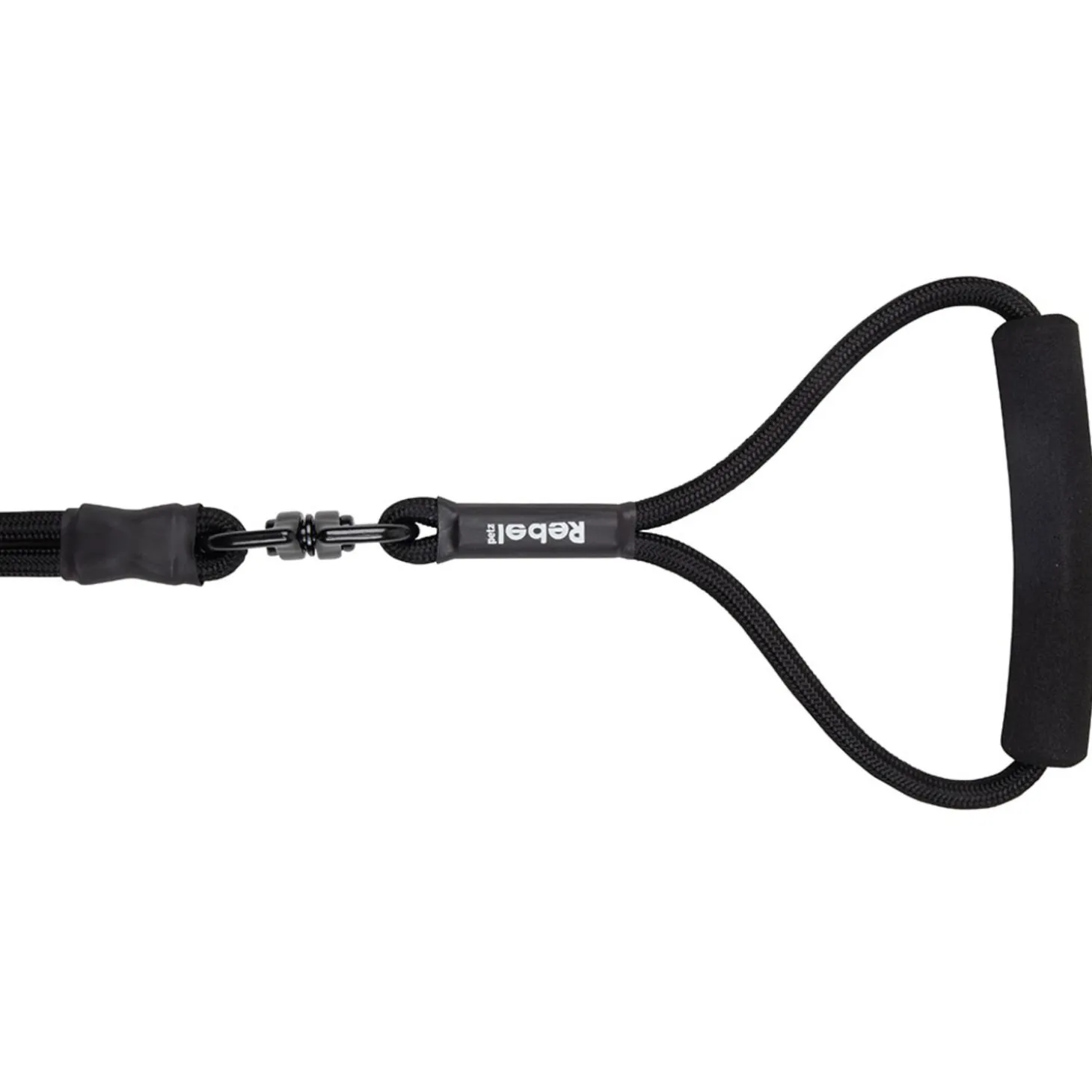 Rebelpetz Duo Looplijn - Hondenriem - 140 cm Zwart Small
