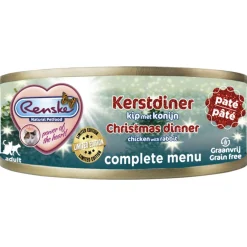 Renske Vers Kat Kerstdiner - Kattenvoer - Kip Konijn 70 g