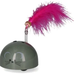 Robocat Grey Mouse - Kattenspeelgoed - Grijs Pink Met Madnip