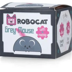 Robocat Grey Mouse - Kattenspeelgoed - Grijs Pink Met Madnip