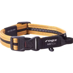 Rogz Air Tech Halsband Zwart&Oker - Hondenhalsband