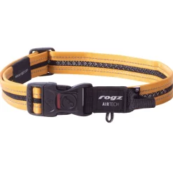 Rogz Air Tech Halsband Zwart&Oker - Hondenhalsband