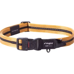Rogz Air Tech Halsband Zwart&Oker - Hondenhalsband