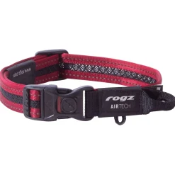 Rogz Air Tech Halsband Zwart&Donkerrood - Hondenhalsband