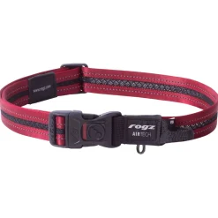 Rogz Air Tech Halsband Zwart&Donkerrood - Hondenhalsband