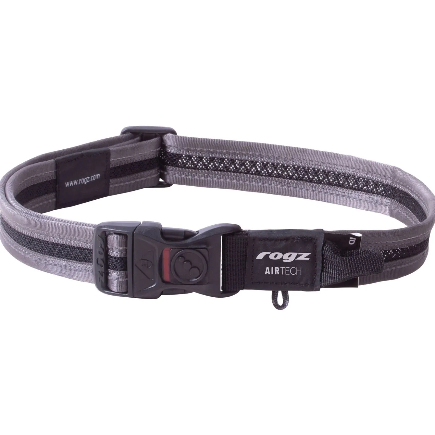 Rogz Air Tech Halsband Zwart&Grijs - Hondenhalsband
