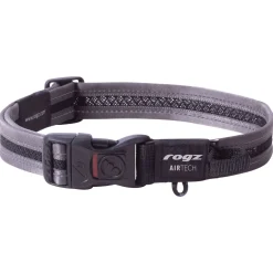 Rogz Air Tech Halsband Zwart&Grijs - Hondenhalsband