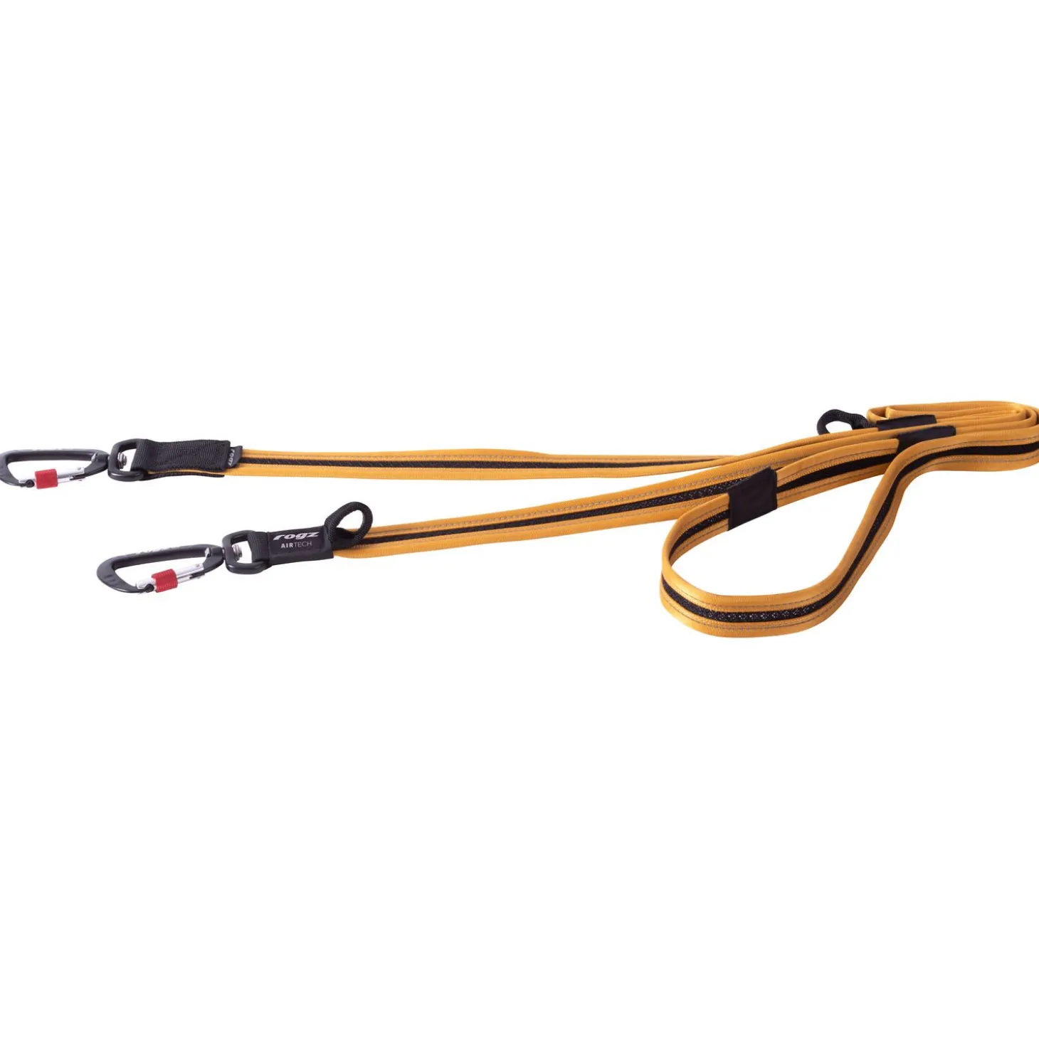 Rogz Air Tech Multi Lijn Zwart&Oker - Hondenriem
