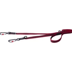Rogz Air Tech Multi Lijn Zwart&Donkerrood - Hondenriem