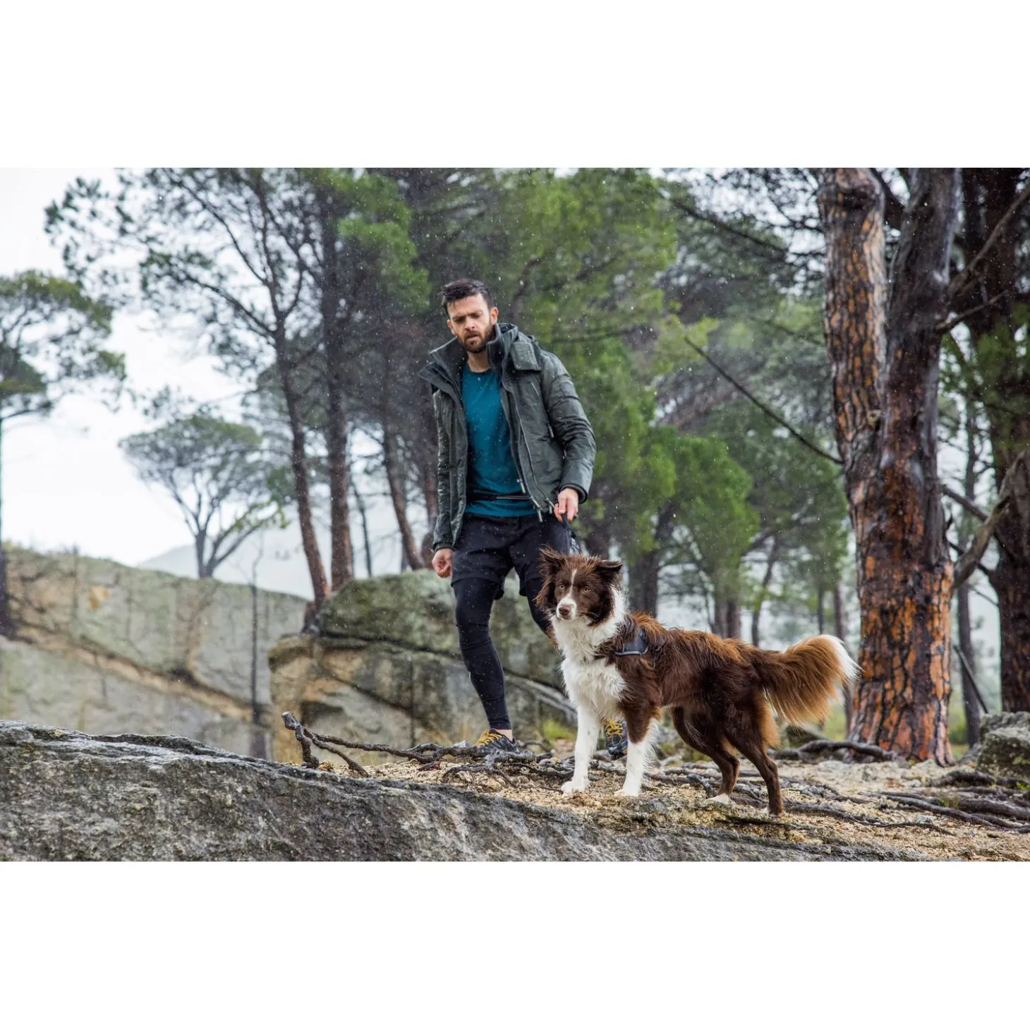 Rogz Air Tech Sport Riem & Lijn Zwart&Grijs - Hondenhalsbandset