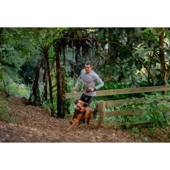 Rogz Air Tech Sport Riem & Lijn Zwart&Donkerrood - Hondenhalsbandset