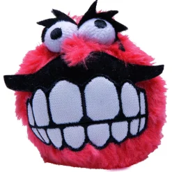 Rogz Grinz Fluffy Rood - Hondenspeelgoed