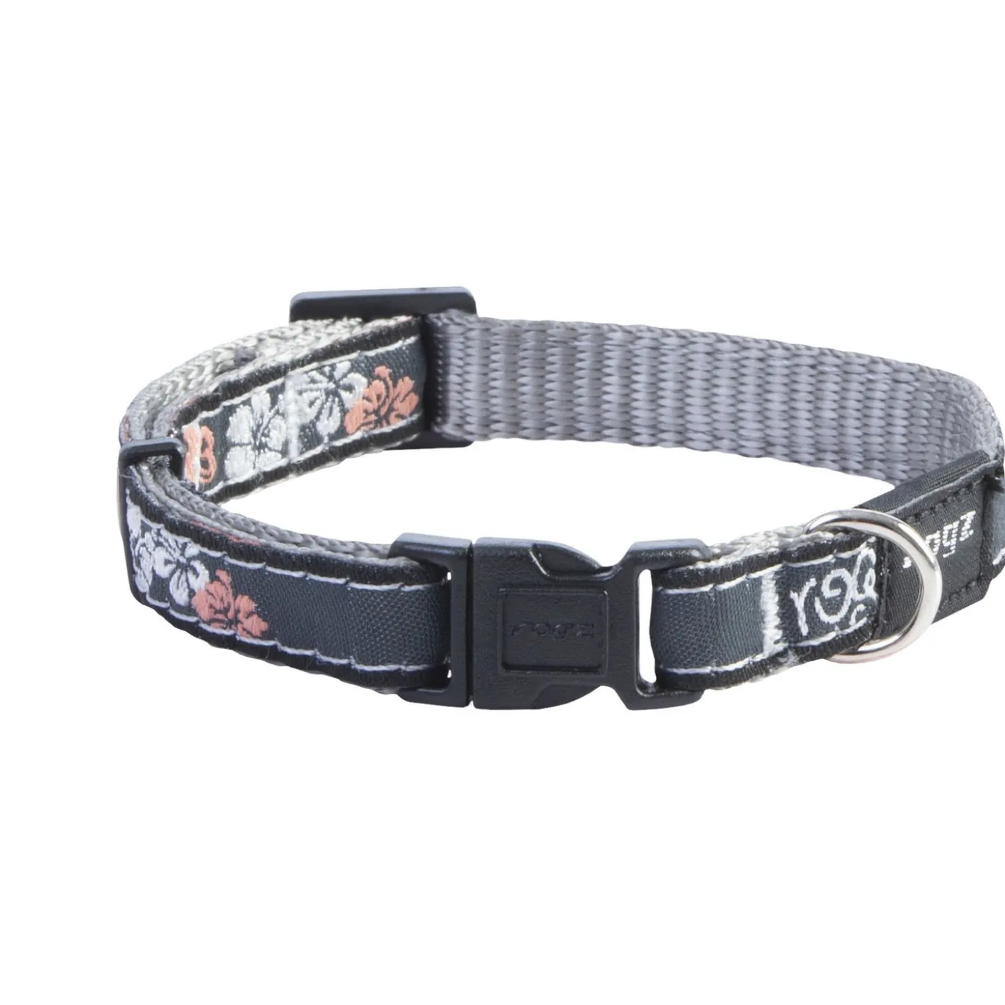 Rogz Jelly Halsband Island - Hondenhalsband - Coral Zilver S