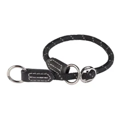 Rogz Rope Sliphalsband Zwart - Hondenhalsband
