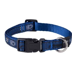 Rogz Scooter Halsband Paw - Hondenhalsband - Navy M