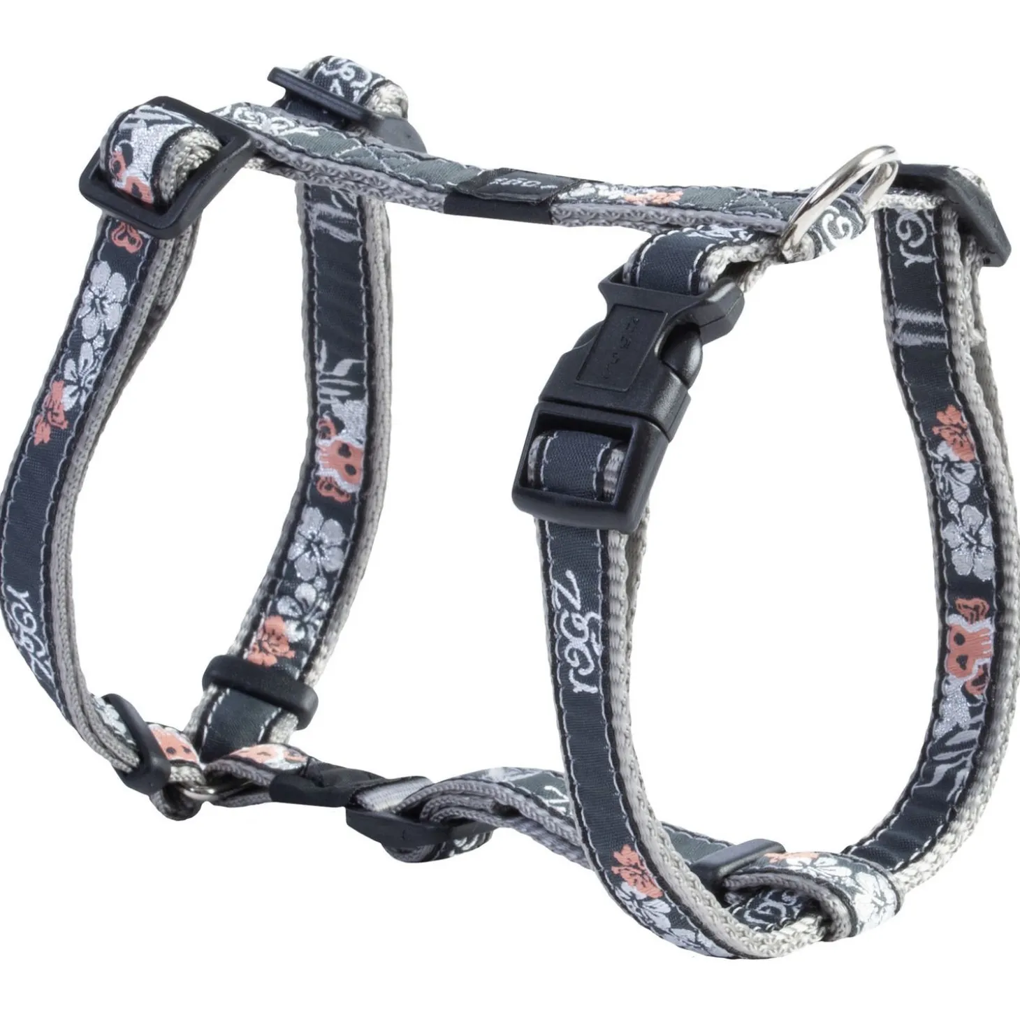 Rogz Scooter Tuigje Island - Hondenharnas - Coral Zilver M