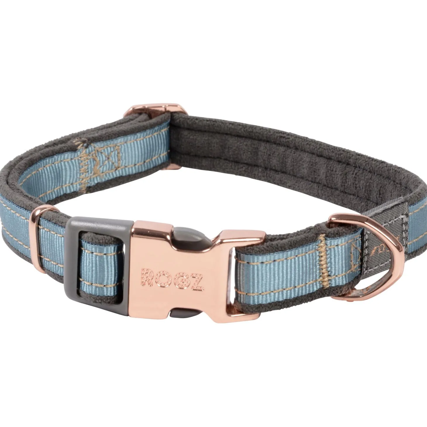Rogz Urban Halsband Turquoise&Grijs&Rosé - Hondenhalsband