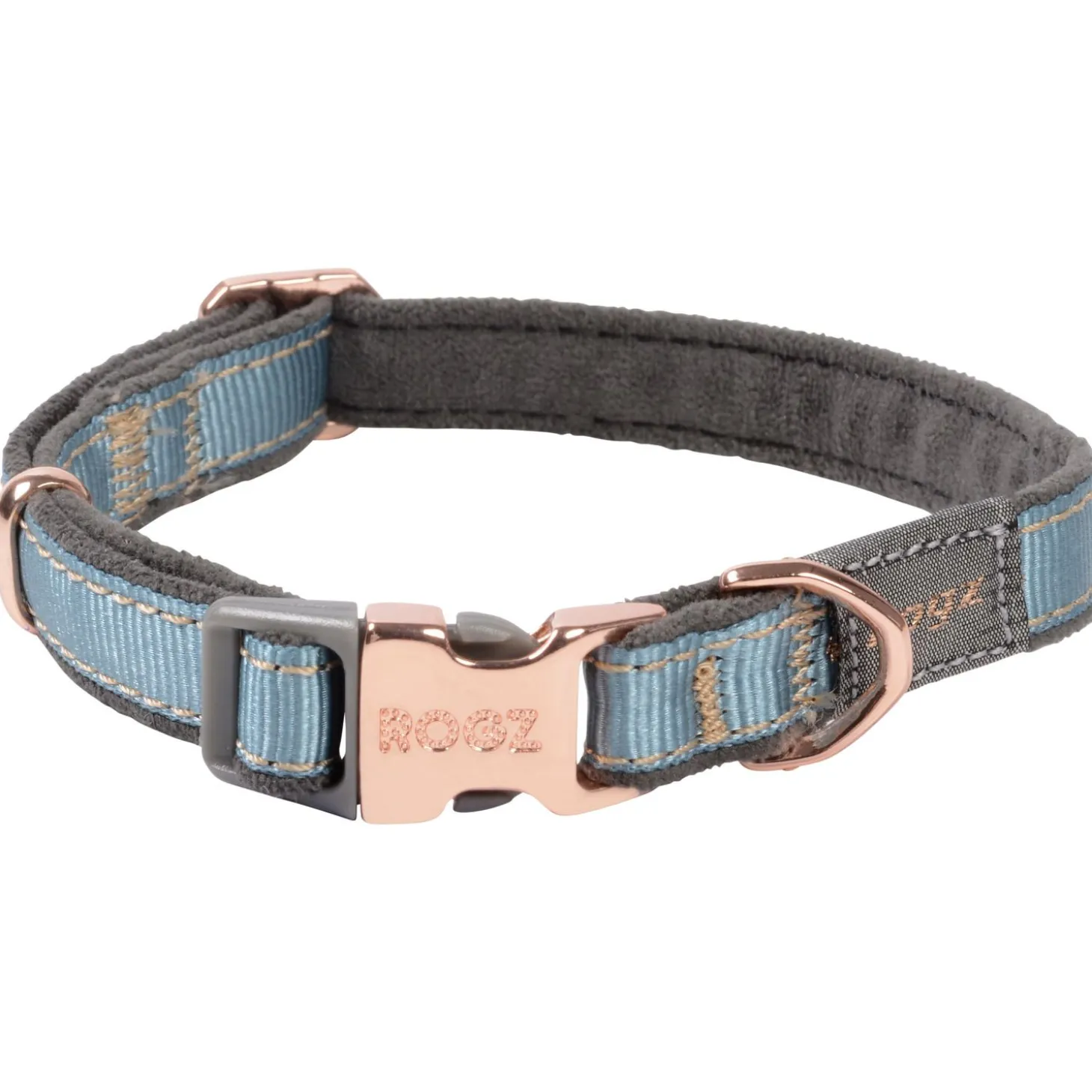 Rogz Urban Halsband Turquoise&Grijs&Rosé - Hondenhalsband