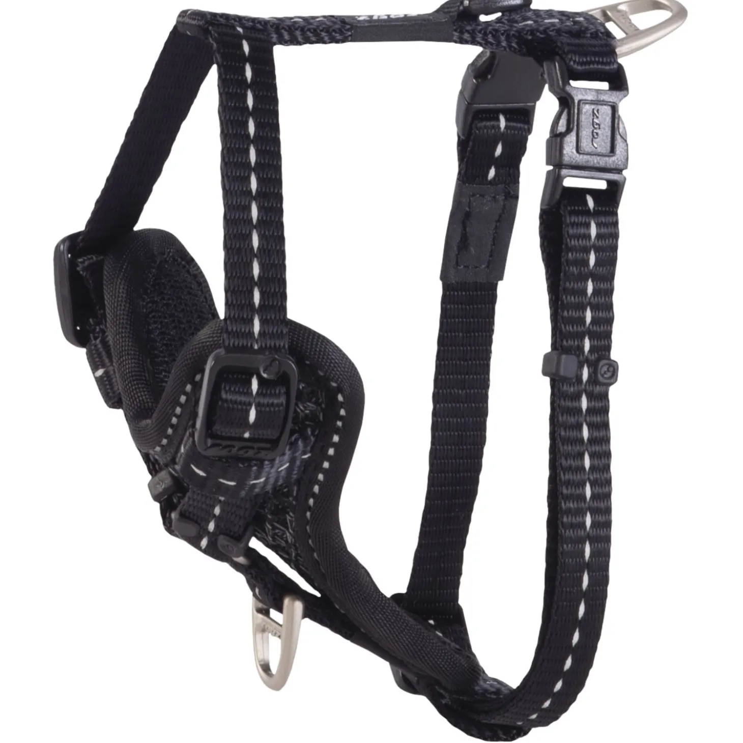 Rogz Utility Control Tuig Zwart - Hondenharnas