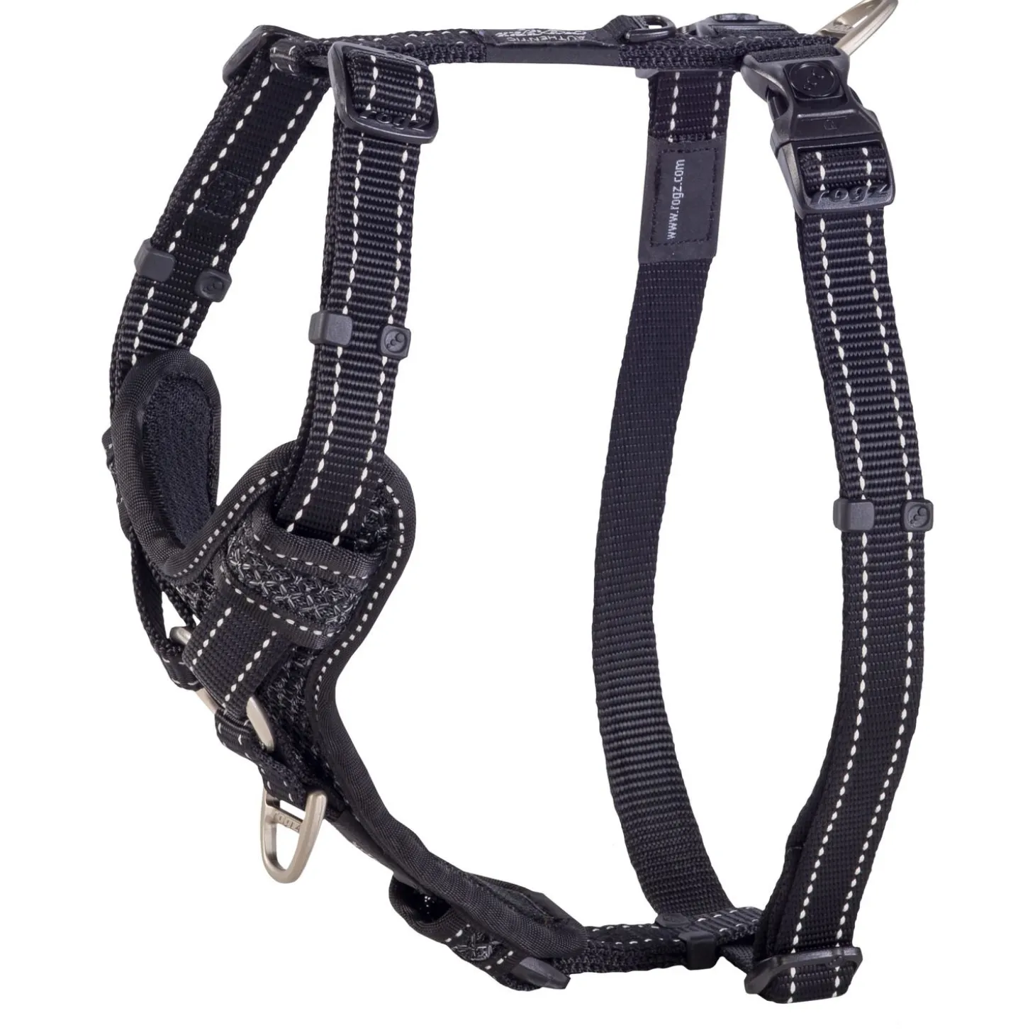 Rogz Utility Control Tuig Zwart - Hondenharnas