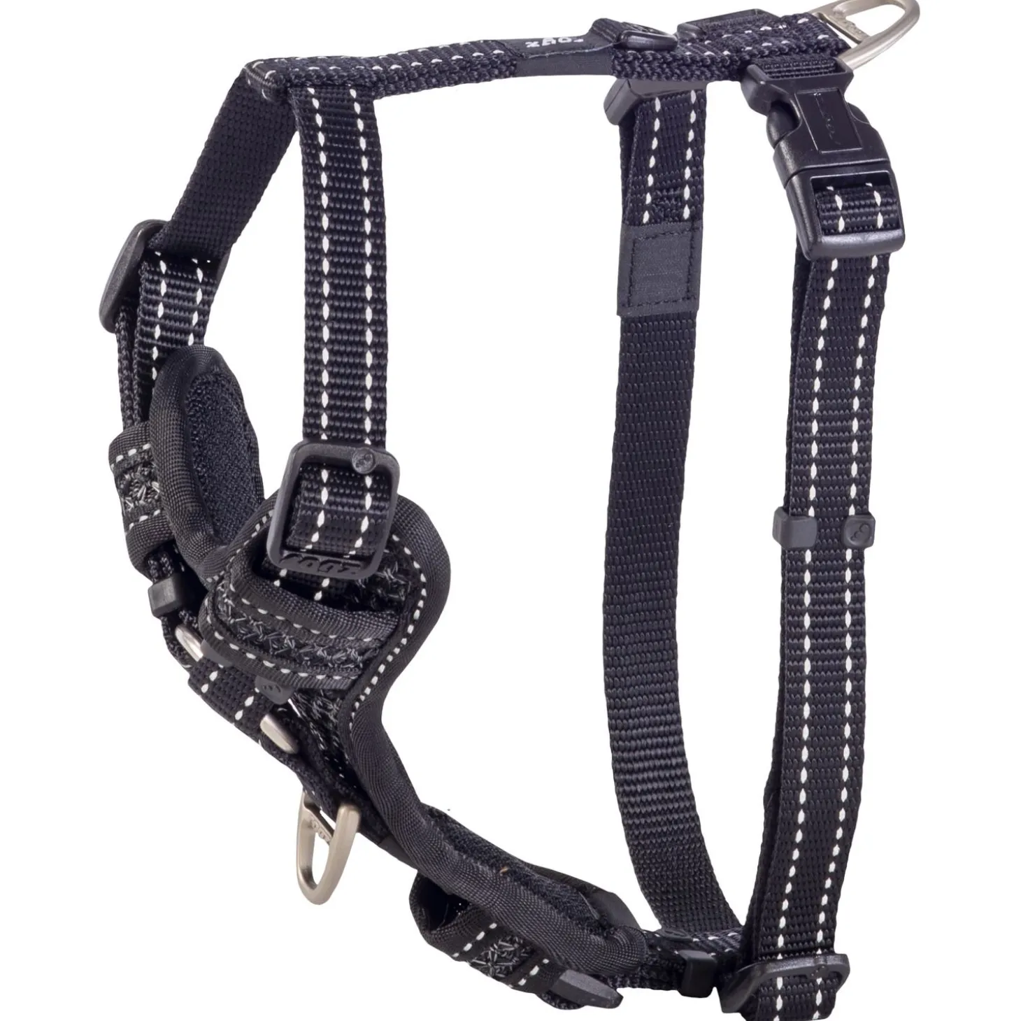 Rogz Utility Control Tuig Zwart - Hondenharnas