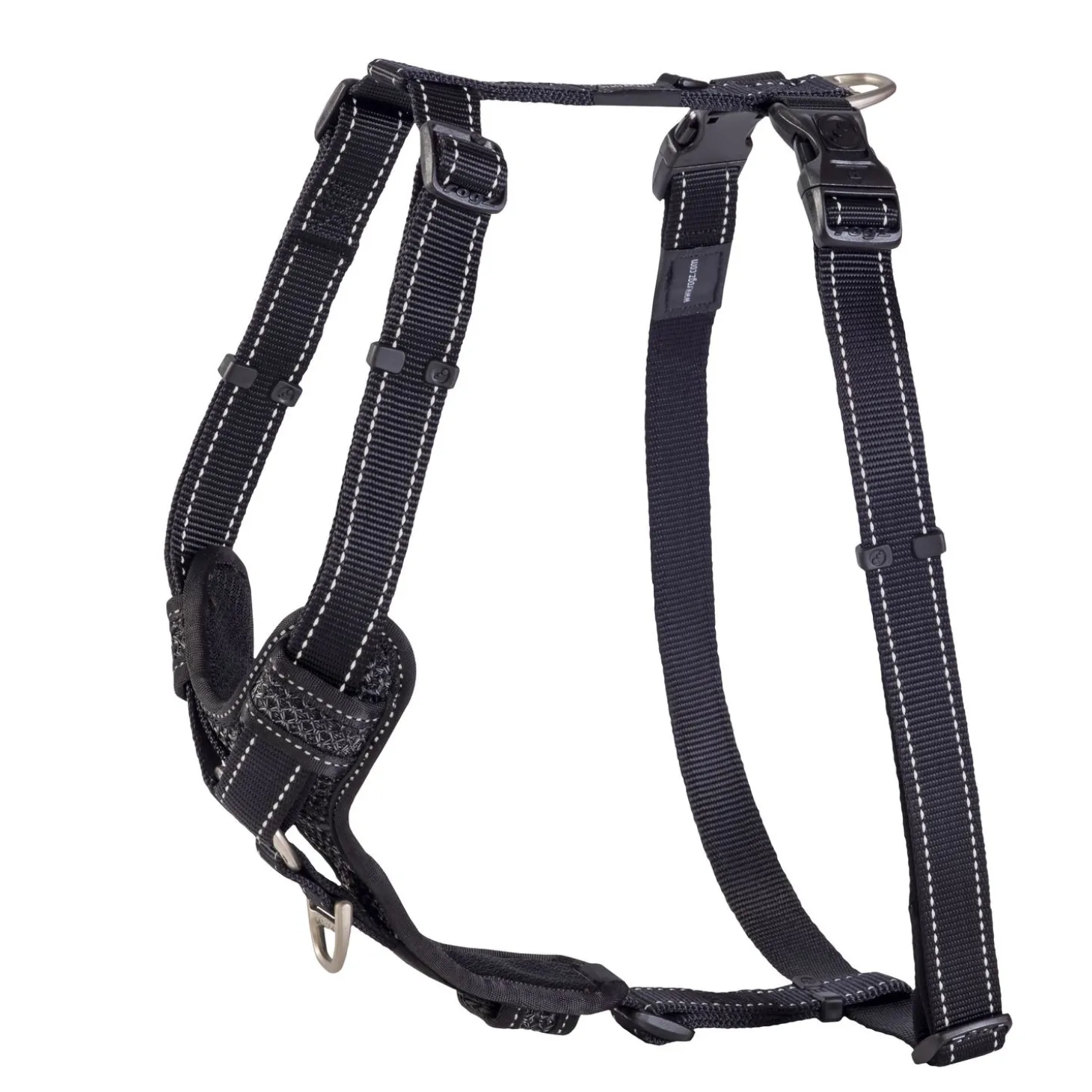 Rogz Utility Control Tuig Zwart - Hondenharnas
