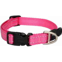 Rogz Utility Halsband - Hondenhalsband - Roze 26-40x1.6 Cm M