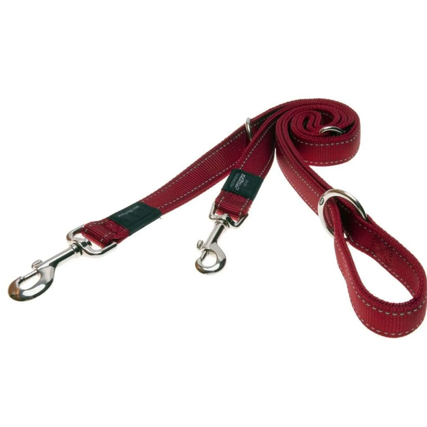 Rogz Utility Multilijn - Hondenriem - 180x1.6 cm Rood M