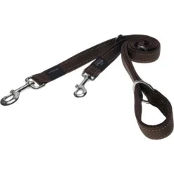 Rogz Utility Multilijn - Hondenriem - 200x1.1 cm Bruin S