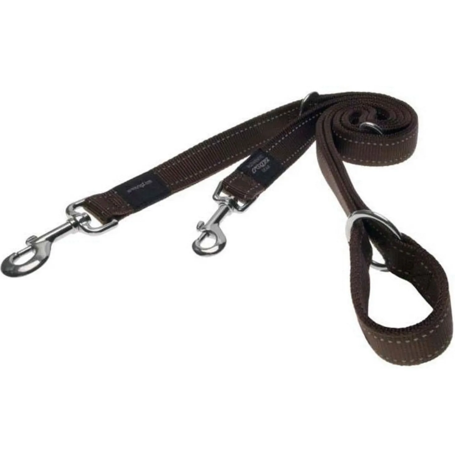 Rogz Utility Multilijn - Hondenriem - 180x1.6 cm Bruin M