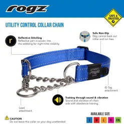 Rogz Utility Sliphalsband Ketting Zwart - Hondenhalsband