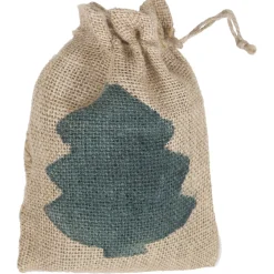 Rosewood Naturals Santa Gift Jute Zak - Knaagdiersnack - 14x5x20 cm