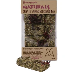 Rosewood Naturals Vegetable Bar - Knaagdiersnack - 15x9x2 cm 125 g