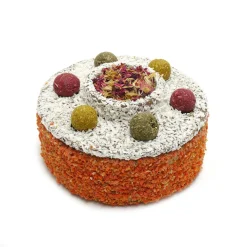 Rosewood Naturals Verjaardags Taart - Knaagdiersnack - 13x13x10 cm 300 g Wit