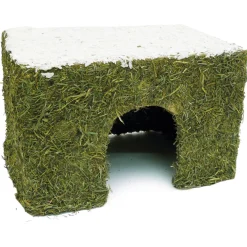 Rosewood Winterhuis Met Sneeuw Medium - Kooi Accessoire - 27x20x18 cm Groen