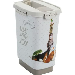 Rotho Mypet Voeder Strooibus - Hondenvoerbewaarbak - 195x136x270 mm 4.1 l 225 g Grijs Cappuccino