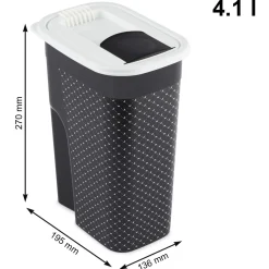 Rotho Mypet Voercontainer Zwart&Wit - Hondenvoerbewaarbak