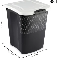 Rotho Mypet Voercontainer Zwart&Wit - Hondenvoerbewaarbak