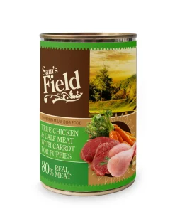 Sam's Field Blik Puppy - Hondenvoer - Kip Kalfsvlees Wortel 400 g
