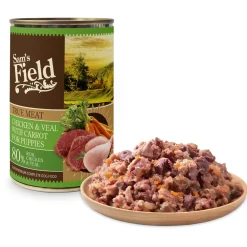 Sam's Field Blik True Meat Puppy - Hondenvoer - Kip Kalf Wortel 400 g
