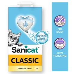 Sanicat Classic Unscented - Kattenbakvulling - 16 l