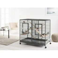 Savic Kleine Dierenkooi Tasmania 120 - Dierenverblijf - 120x65x107 cm Zwart